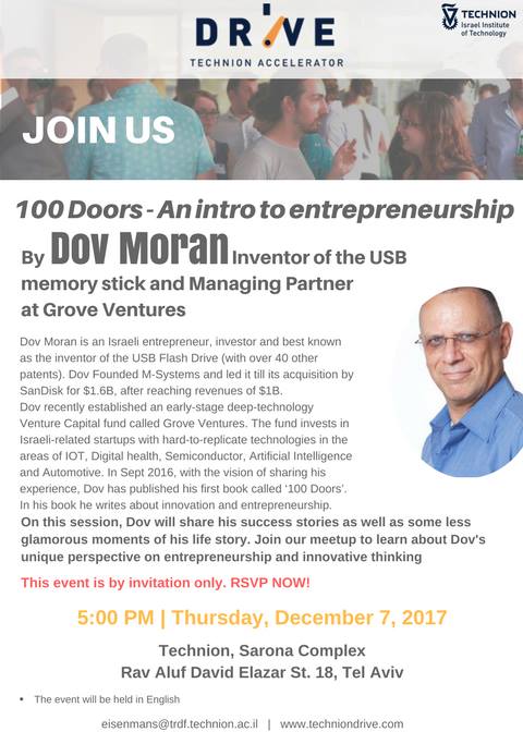 100 Doors - An intro to entrepreneurship - By Dov Moran