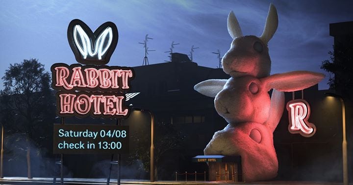 Rabbits In The Sand - Rabbit Hotel - 04/08