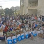 Netanya - The distribution of Rosh Hashana boxes to 80 families of needy Holocaust survivors