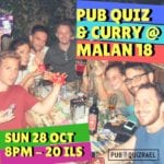 Pub Quiz & Curry at Malan 18 - October 28th