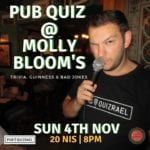 Pub Quiz at Molly Bloom's - 4th November 2018