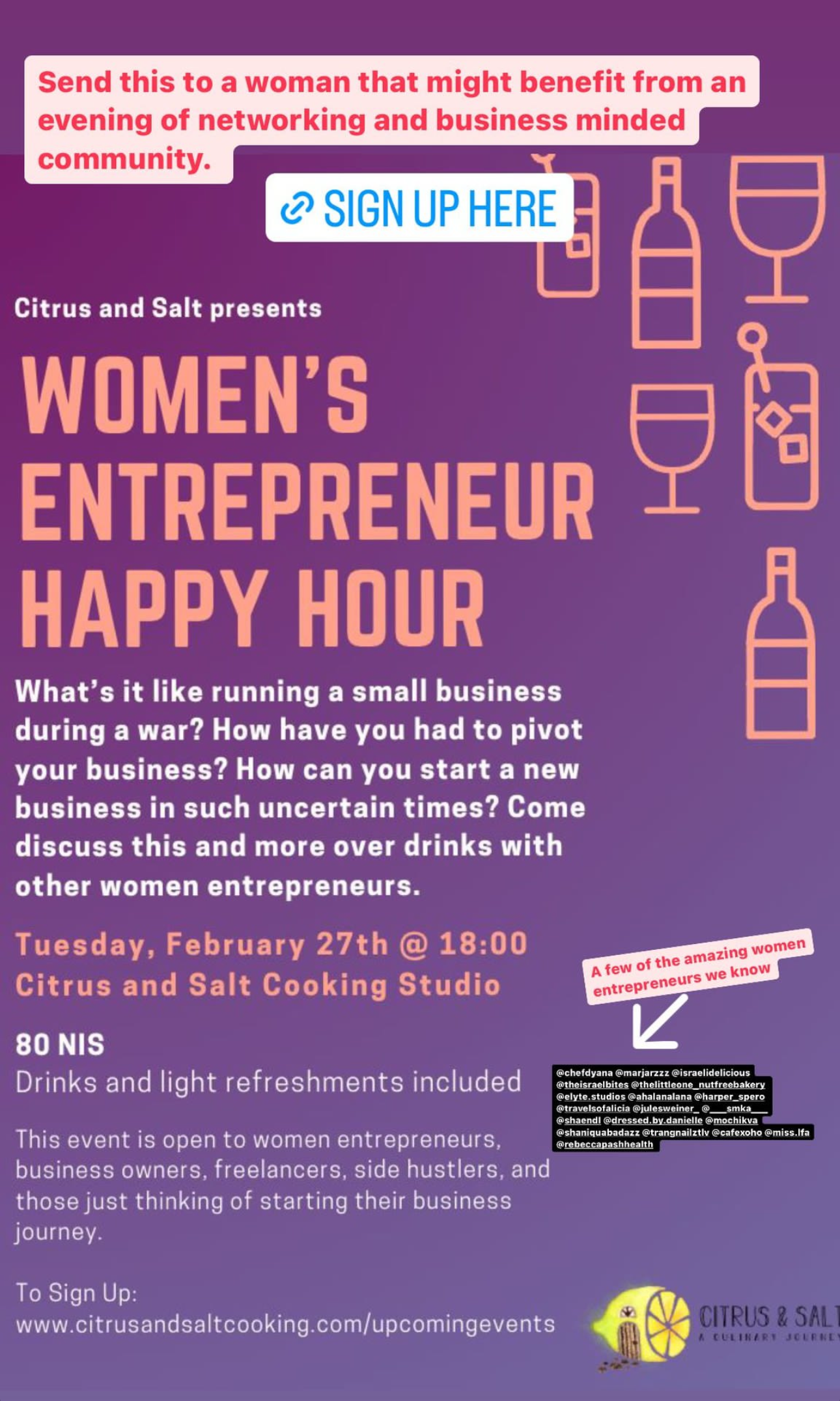 Women's Entrepreneur Evening @ Citrus and Salt